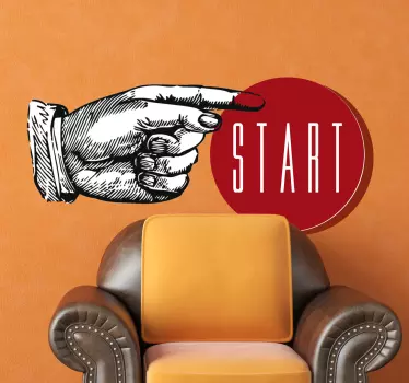 Vinil decorativo press start - TenStickers
