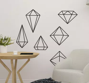 Vinil decorativo prismas geométricos - TenStickers