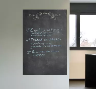 Vinil decorativo quadro preto ardósia menu - TenStickers