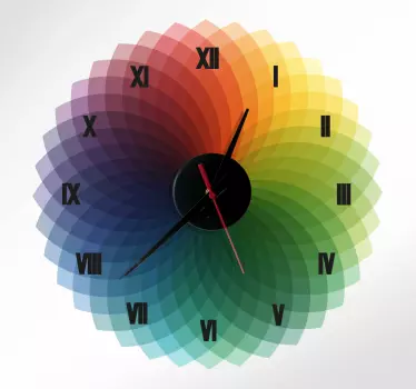 Vinil decorativo relógio circulo cromático - TenStickers