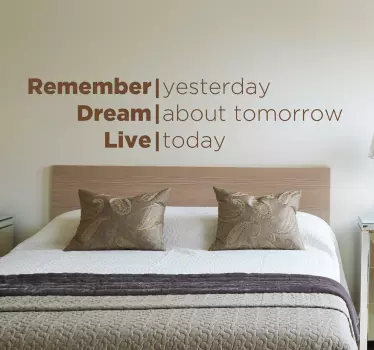 Vinil decorativo remember dream live - TenStickers