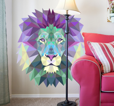 Vinil decorativo representação artística leão - TenStickers