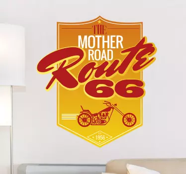 Vinil decorativo route 66 Mother road - TenStickers