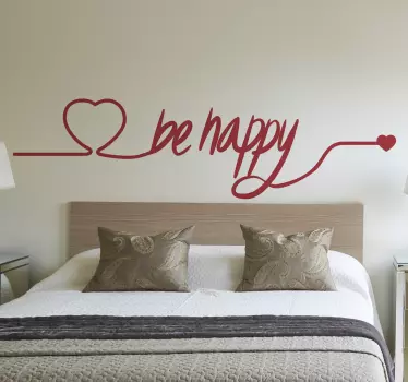 Vinil decorativo ser feliz - TenStickers