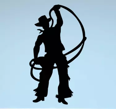 Vinil decorativo silhueta Cowboy - TenStickers