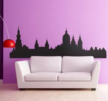 Vinil decorativo silhueta perfil Amsterdam - TenStickers