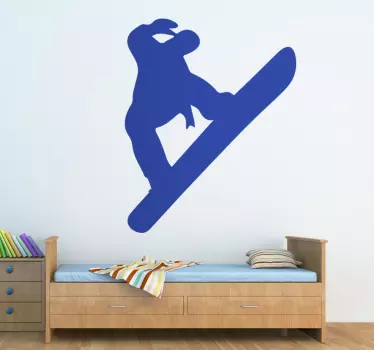Vinil decorativo silhueta snowboard - TenStickers