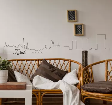 Vinil decorativo silhueta Zürich, Suíça - TenStickers