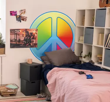 Vinil decorativo símbolo paz arco-íris - TenStickers