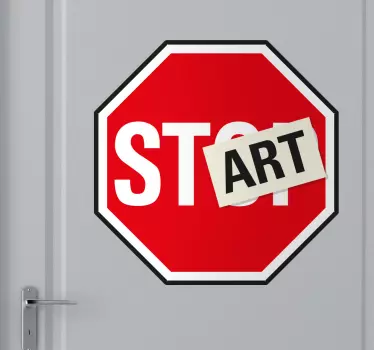 Vinil decorativo sinal Start - TenStickers