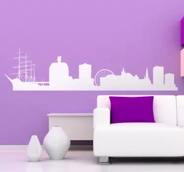 Vinil decorativo skyline Gutemburgo - TenStickers