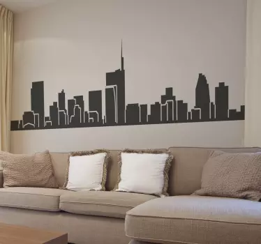 Vinil decorativo skyline Milão - TenStickers