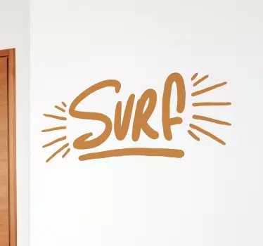 Vinil decorativo surf lettering - TenStickers