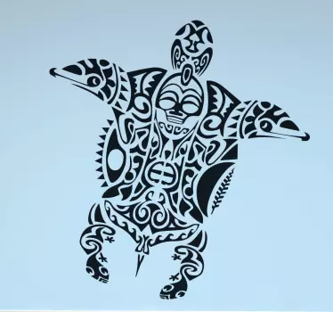 Vinil decorativo tartatuga maori - TenStickers