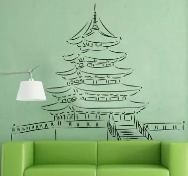 Vinil Decorativo Templo Pagode - TenStickers