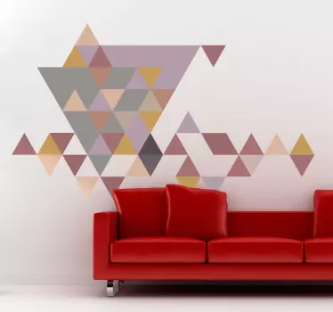 Vinil decorativo triângulos abstratos - TenStickers