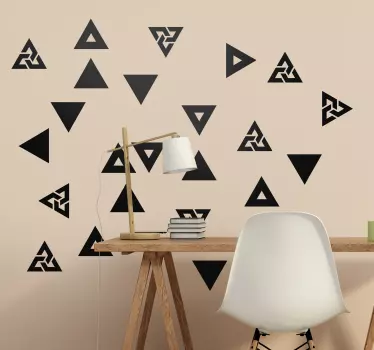 Vinil decorativo triângulos modernos - TenStickers