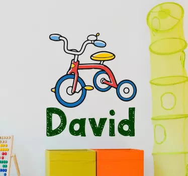 Vinil decorativo triciclo personalizado - TenStickers