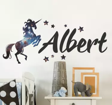 Vinil decorativo unicornio personalizado - TenStickers