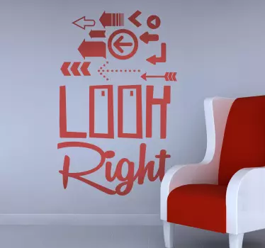 Vinil decorativo vertical look right - TenStickers