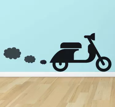 Vinil decorativo vespa nuvens - TenStickers