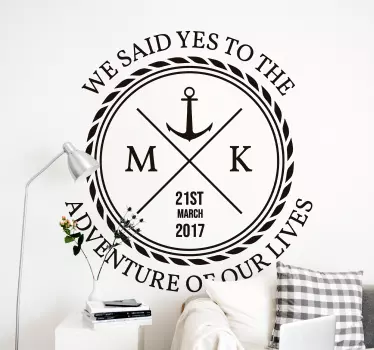 Vinil decorativo we said yes - TenStickers