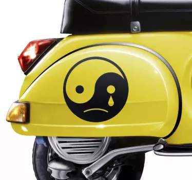 Vinil decorativo yin yang triste - TenStickers