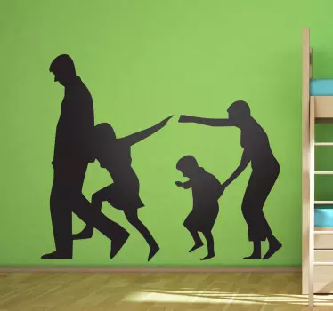 Vinil decorativo de silhuetas familia - TenStickers