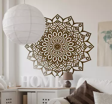 Vinil floral ornamental roseta - TenStickers