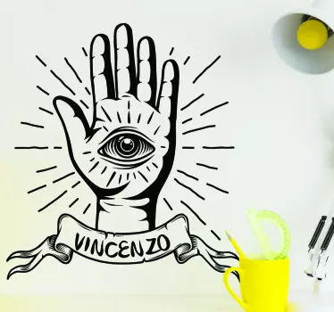 Vinil ícone Olho-com-nome - TenStickers