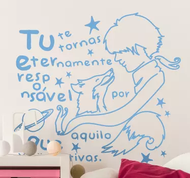 Autocolantes de contos infantis Frase famosa do Principezinho - TenStickers