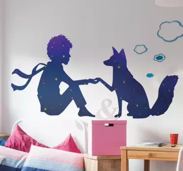 Vinil infantil principezinho e a raposa - TenStickers