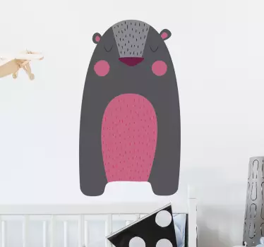 Vinil infantil urso cinzento - TenStickers