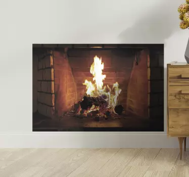 Vinil objeto Lareira realista - TenStickers
