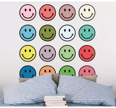 Vinil originais Smileys de cores diferentes dos anos 90 - TenStickers