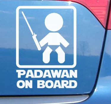 Autocolante para carros Autocolante Padawan a bordo - TenStickers