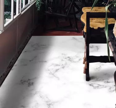 Vinil para chão autocolante de piso de mármore cinza branco - TenStickers