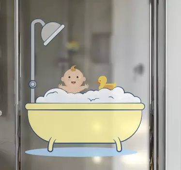 Vinil para chuveiro Chá de bebê - TenStickers