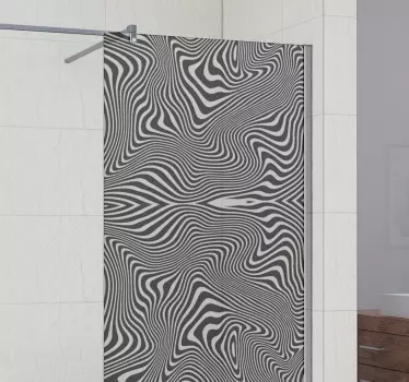 Vinil para chuveiro Efeito zebra 3d - TenStickers