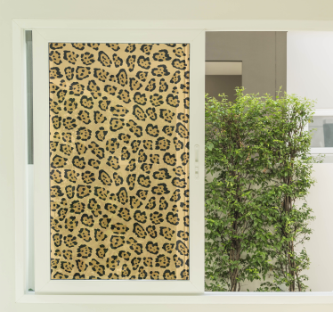 Vinil para chuveiro Leopardo geométrico para janela - TenStickers