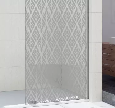 Vinil para chuveiro Padrão cinza floral étnico - TenStickers