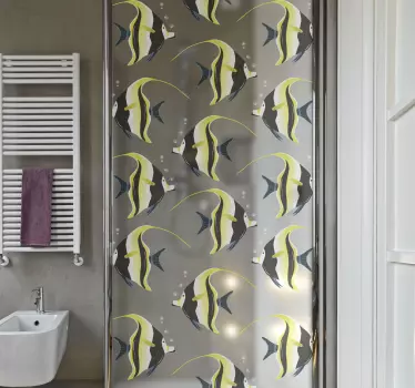 Vinil para chuveiro Peixe anjo - TenStickers