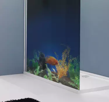 Vinil para chuveiro Vida de aquário - TenStickers