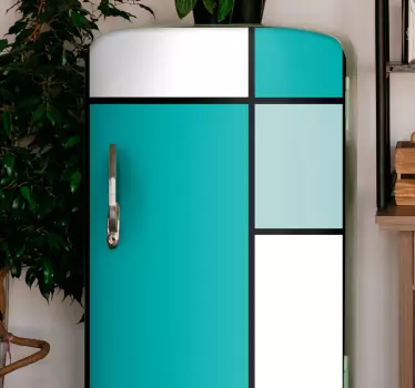 Vinil para frigorífico Blocos de cor quadrada verde - TenStickers