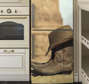 Vinil para frigorífico Botas de cowboy - TenStickers