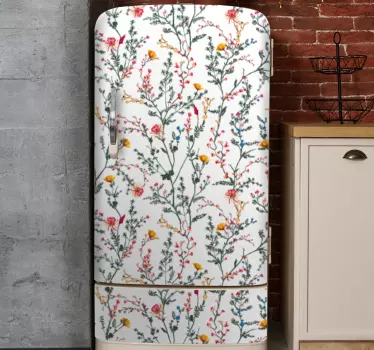 Vinil para frigorífico Flores de jardim minimalistas finas - TenStickers