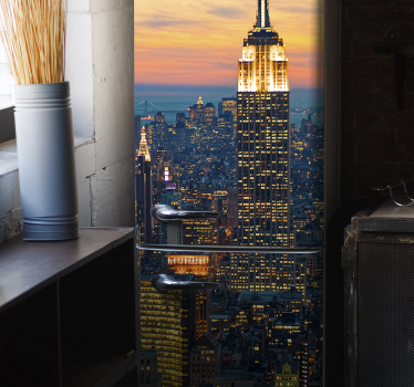 Vinil para frigorífico Horizonte de manhattan - TenStickers