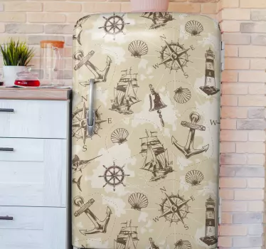Vinil para frigorífico Objetos do mar - TenStickers