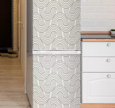 Vinil para frigorífico Padrão de ilusão art déco - TenStickers