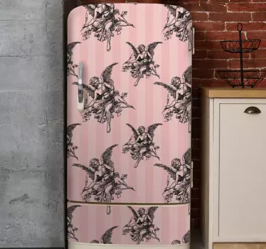 Vinil para frigorífico Toile jouy pattern art design - TenStickers
